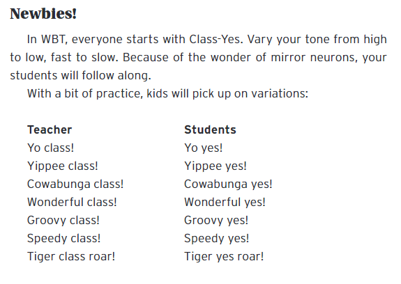  From  "Whole Brain Teaching for Challenging Kids: 2nd Edition" avalable now on Amazon.