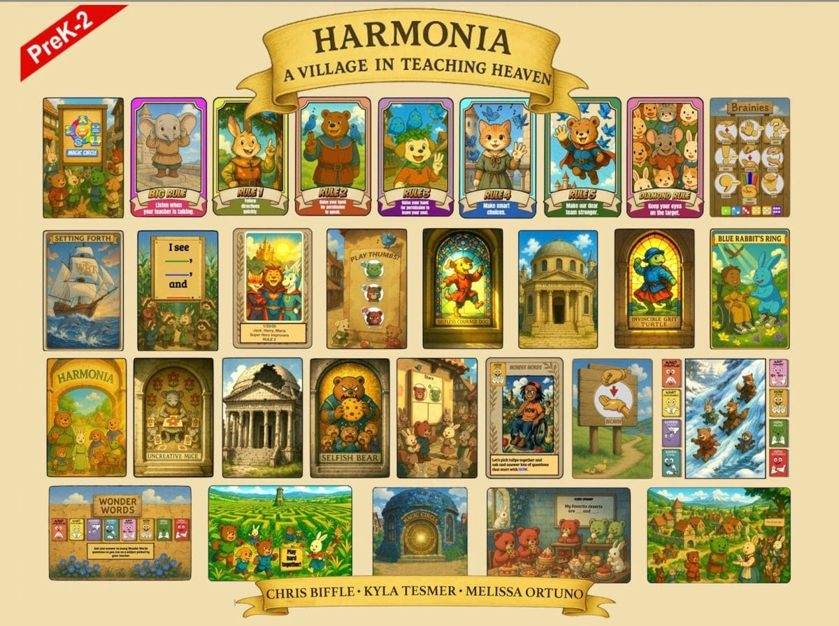 Cover for Harmonia, a prek-2 supplement guide to Whole Brain Teaching QuickStart by Chris Biffle